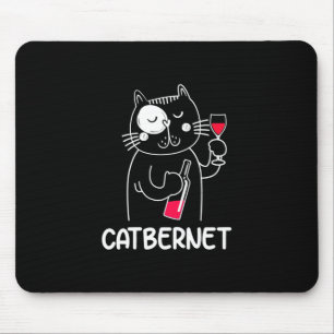 Weihnachtsgeschenk   Catbernet Wine Drinker Mousepad