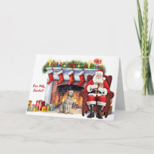 Weihnachtsgeschenk Clumber Spaniel Hund Weihnachte Feiertagskarte