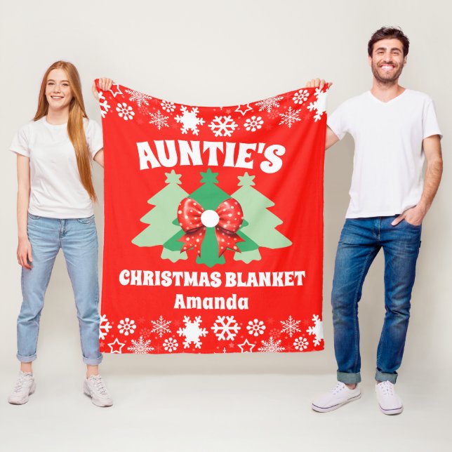 Weihnachtsgeschenk der personalisierten Tante Fleecedecke (Beispiel)