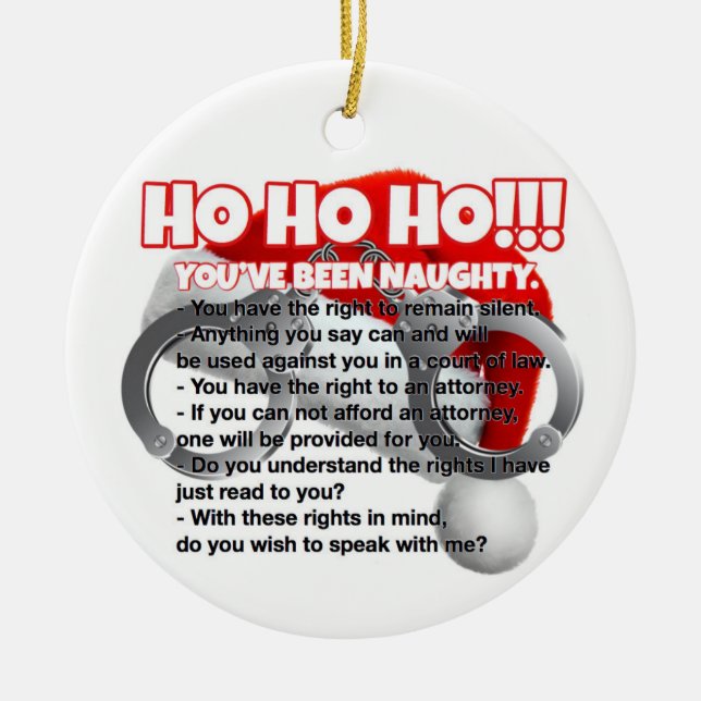 Weihnachtsgeschenk der Polizei Keramik Ornament (Vorne)