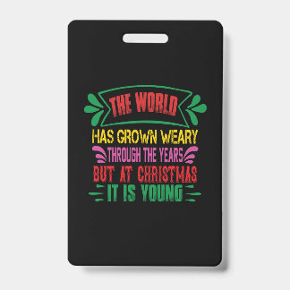 Weihnachtsgeschenk der Welt ermüdet Ausweis