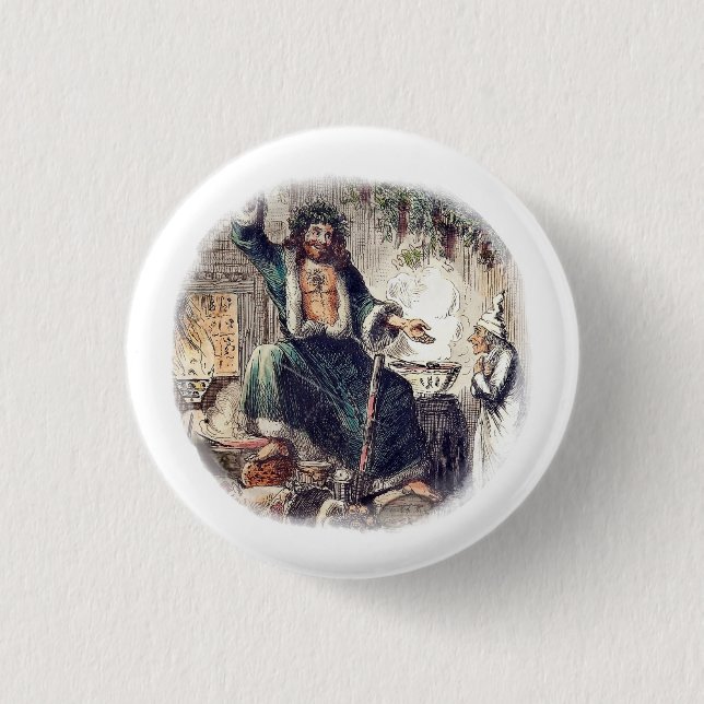 Weihnachtsgeschenk des Geistes mit Scrooge Button (Vorderseite)
