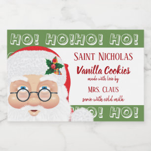 Weihnachtsgeschenk des Weihnachtsmanns Lebensmitteletikett