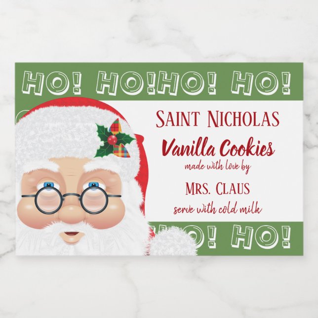 Weihnachtsgeschenk des Weihnachtsmanns Lebensmitteletikett (Einzelnes Label)