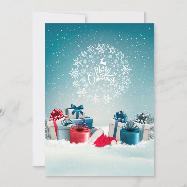 Weihnachtsgeschenk Einladung (Vorderseite)