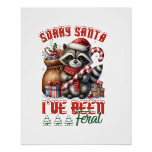 Weihnachtsgeschenk Entschuldigung Weihnachtsmann Poster