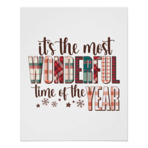 Weihnachtsgeschenk Es ist die wunderbarste Zeit de Poster