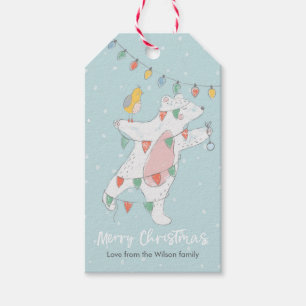 Weihnachtsgeschenk etikettiert den niedlichen geschenkanhänger