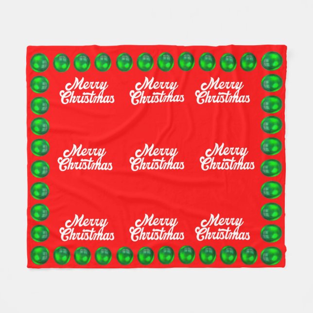 Weihnachtsgeschenk Fleecedecke (Vorderseite (Horizontal))