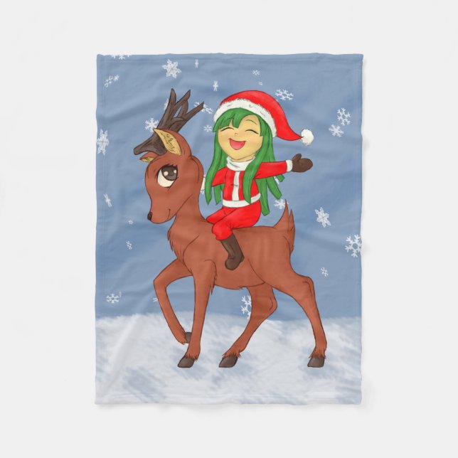 Weihnachtsgeschenk Fleecedecke (Vorderseite)