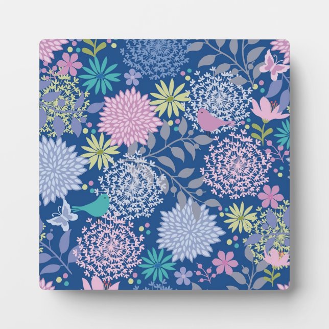 Weihnachtsgeschenk Floral 60. Geburtstag Fotoplatte (Vorderseite)