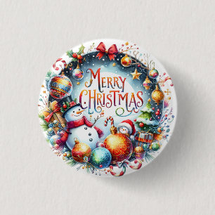 Weihnachtsgeschenk Frohe Weihnachten Button