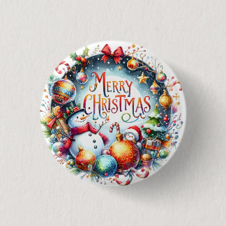 Weihnachtsgeschenk Frohe Weihnachten Button