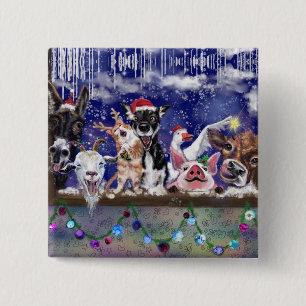 Weihnachtsgeschenk Funny Animal Party Button