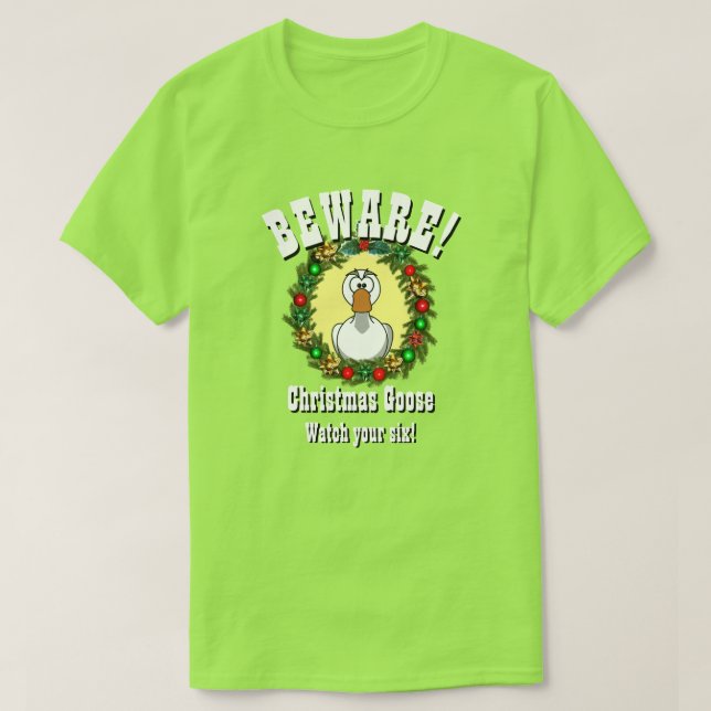 Weihnachtsgeschenk Funny Novelty CHRISTMAS GOOSE T T-Shirt (Design vorne)
