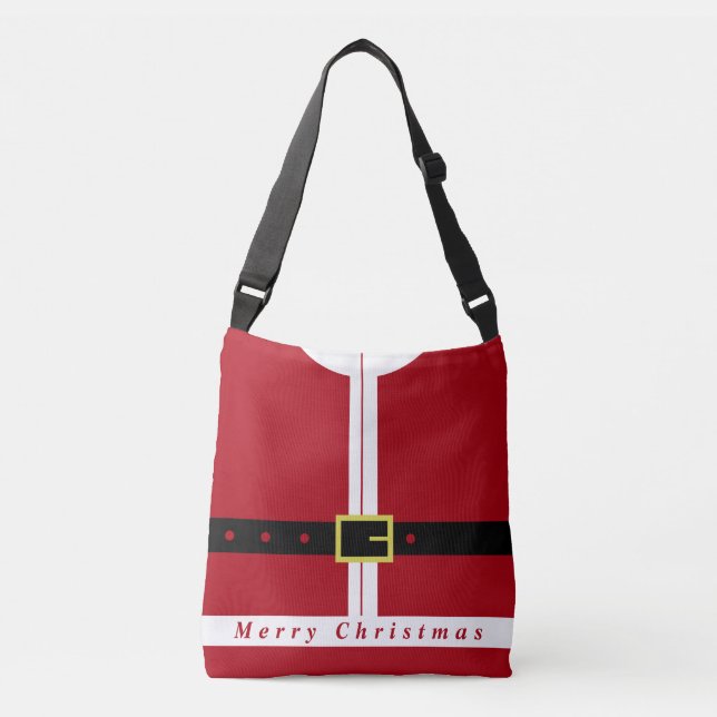 Weihnachtsgeschenk Funny Weihnachtsmann Crossbody  Tragetaschen Mit Langen Trägern (Vorderseite)