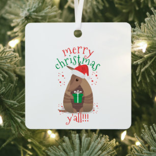 Weihnachtsgeschenk für Armadillo Texas Ornament Aus Metall