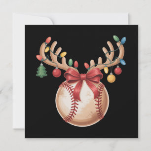 Weihnachtsgeschenk für Baseballliebhaber Spieler X Feiertagskarte