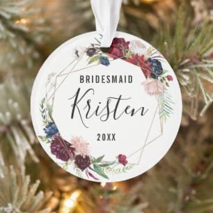 Weihnachtsgeschenk für Bridesmaid  Überlaufhilfe Ornament