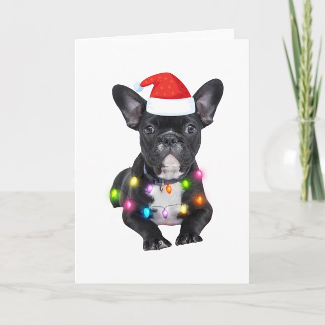 Weihnachtsgeschenk für Bulldoggen Karte (Vorderseite)