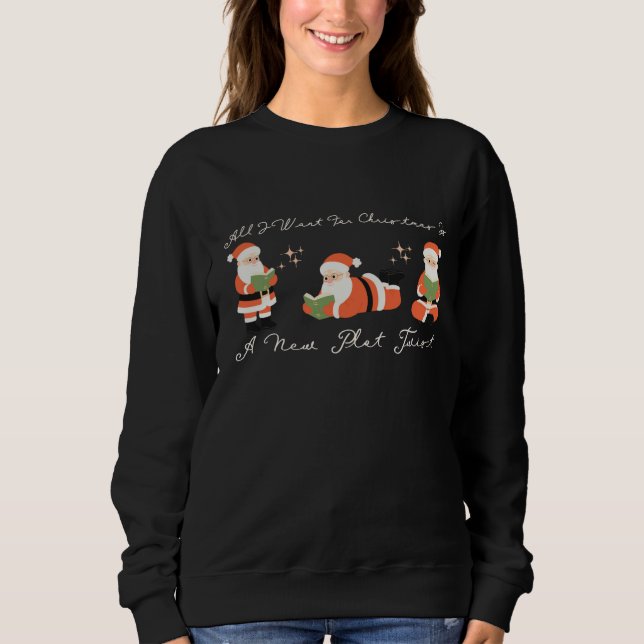 Weihnachtsgeschenk für das Buch Lover Sweatshirt (Vorderseite)