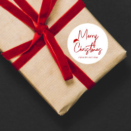 Weihnachtsgeschenk für das neue Jahr Runder Aufkleber