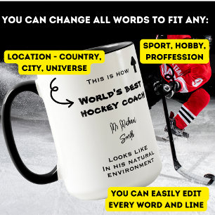 Weihnachtsgeschenk für den besten Hockey-Trainer d Tasse