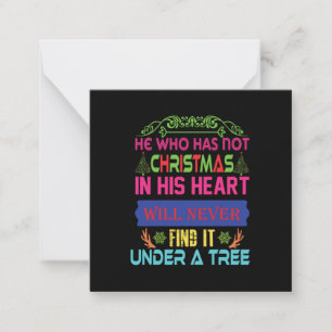 Weihnachtsgeschenk für den, der kein Weihnachten h Mitteilungskarte