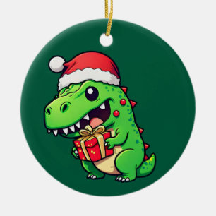 Weihnachtsgeschenk für Dinosaurier Keramik Ornament