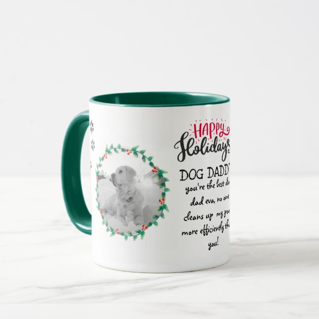 Weihnachtsgeschenk für DOG Mommy oder Daddy 2 x FO Tasse (Vorderseite Links)