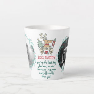 Weihnachtsgeschenk für DOG-VATER oder MAMA 2 FOTOS Milchtasse