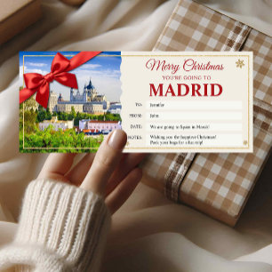 Weihnachtsgeschenk für eine Reise nach Madrid Einladung