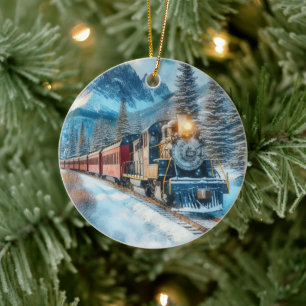 Weihnachtsgeschenk für Eisenbahnliebhaber Ornament