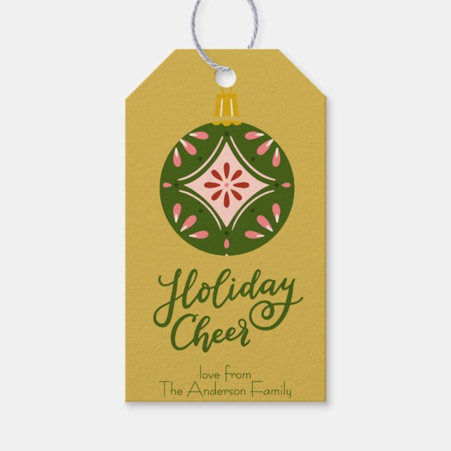 Weihnachtsgeschenk für Folk Art Geschenkanhänger (Vorderseite)