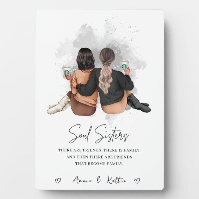 Weihnachtsgeschenk für Freunde, Geschenk für Soul  Fotoplatte (Vorderseite)