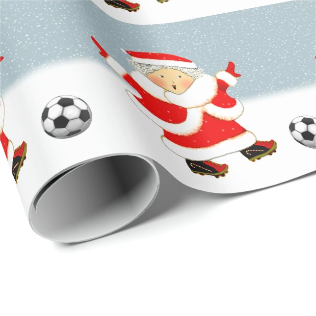 Weihnachtsgeschenk für Fußball Geschenkpapier (Rolleneckpunkt)
