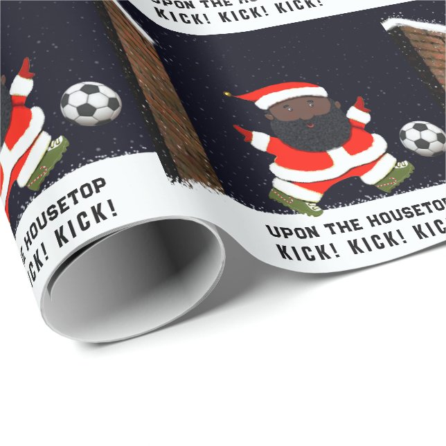 Weihnachtsgeschenk für Fußball Geschenkpapier (Rolleneckpunkt)