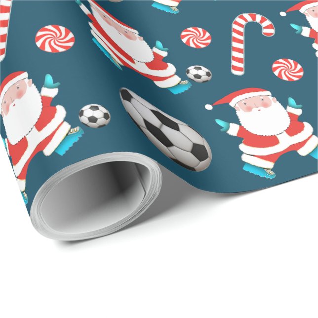 Weihnachtsgeschenk für Fußball Geschenkpapier (Rolleneckpunkt)