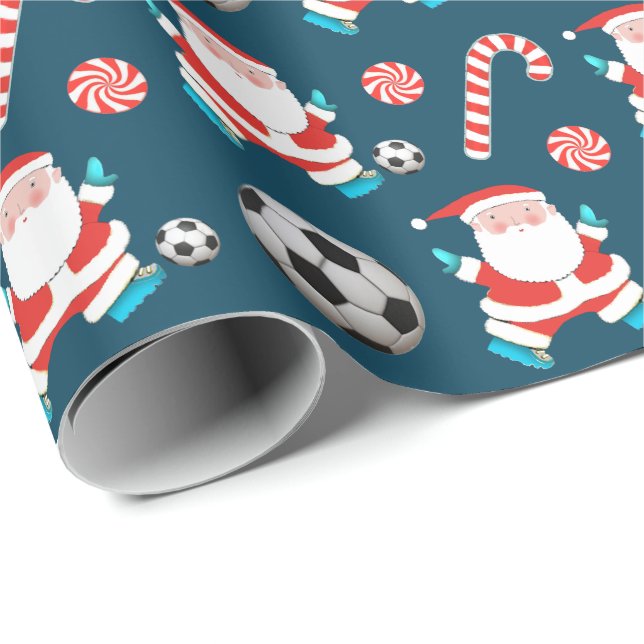 Weihnachtsgeschenk für Fußball Geschenkpapier (Rolleneckpunkt)