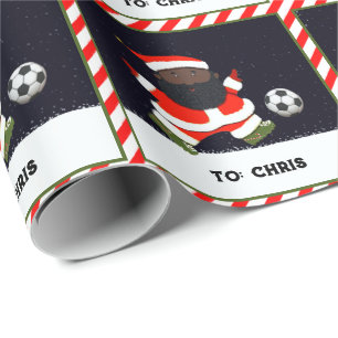 Weihnachtsgeschenk für Fußball Geschenkpapier