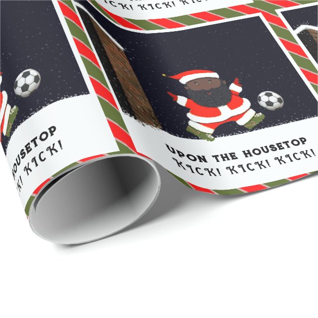 Weihnachtsgeschenk für Fußball Geschenkpapier (Rolleneckpunkt)