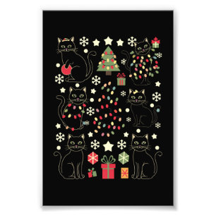 Weihnachtsgeschenk für Katzenliebhaber für Katzenb Fotodruck