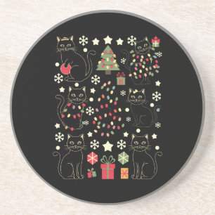 Weihnachtsgeschenk für Katzenliebhaber für Katzenb Getränkeuntersetzer