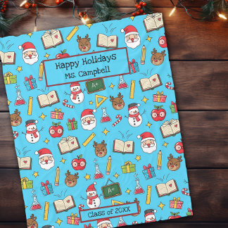 Weihnachtsgeschenk für Lehrer mit Jahr Fleecedecke