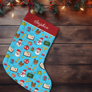 Weihnachtsgeschenk für Lehrer Personalisiert Kleiner Weihnachtsstrumpf