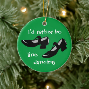 Weihnachtsgeschenk für Line Dancer, den ich eher t Keramik Ornament
