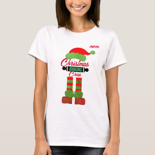 Weihnachtsgeschenk für Mama, Weihnachtsgebäck Crew T-Shirt (Vorderseite)