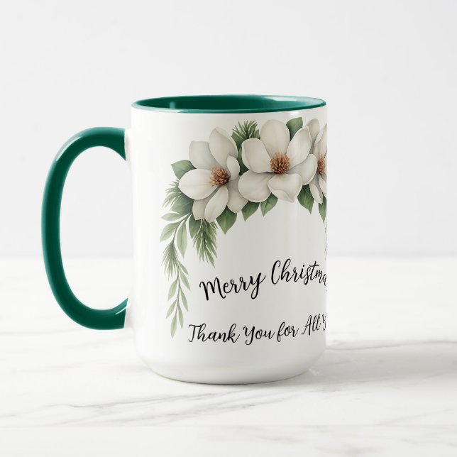 Weihnachtsgeschenk für Mitarbeiter Tasse (Links)