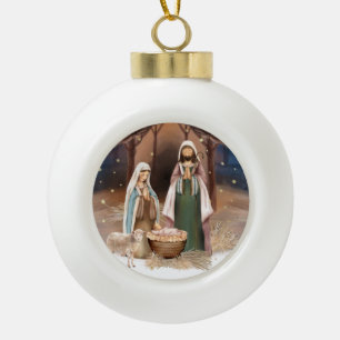 Weihnachtsgeschenk für Nativität Keramik Kugel-Ornament