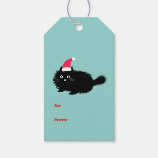 Weihnachtsgeschenk für niedliche Katze Geschenkanhänger